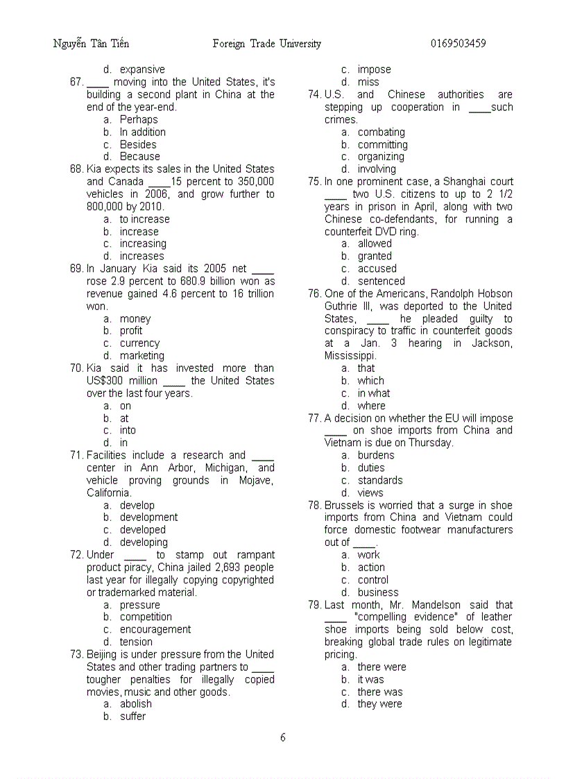 Master part 5 toeic 07