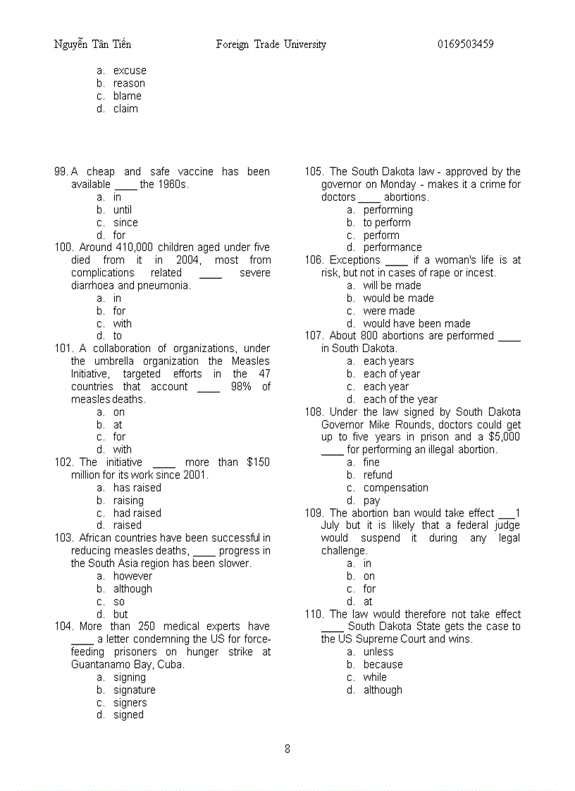 image for page Master part 5 toeic 06
