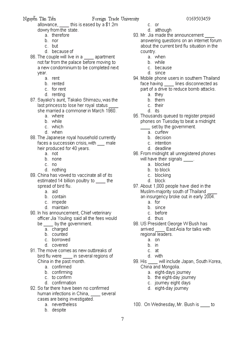 image for page Master part 5 toeic 01