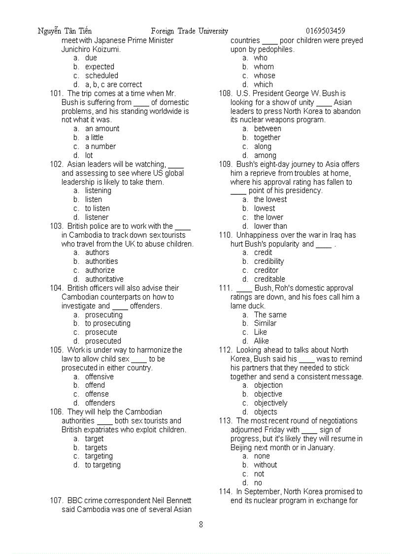 image for page Master part 5 toeic 01