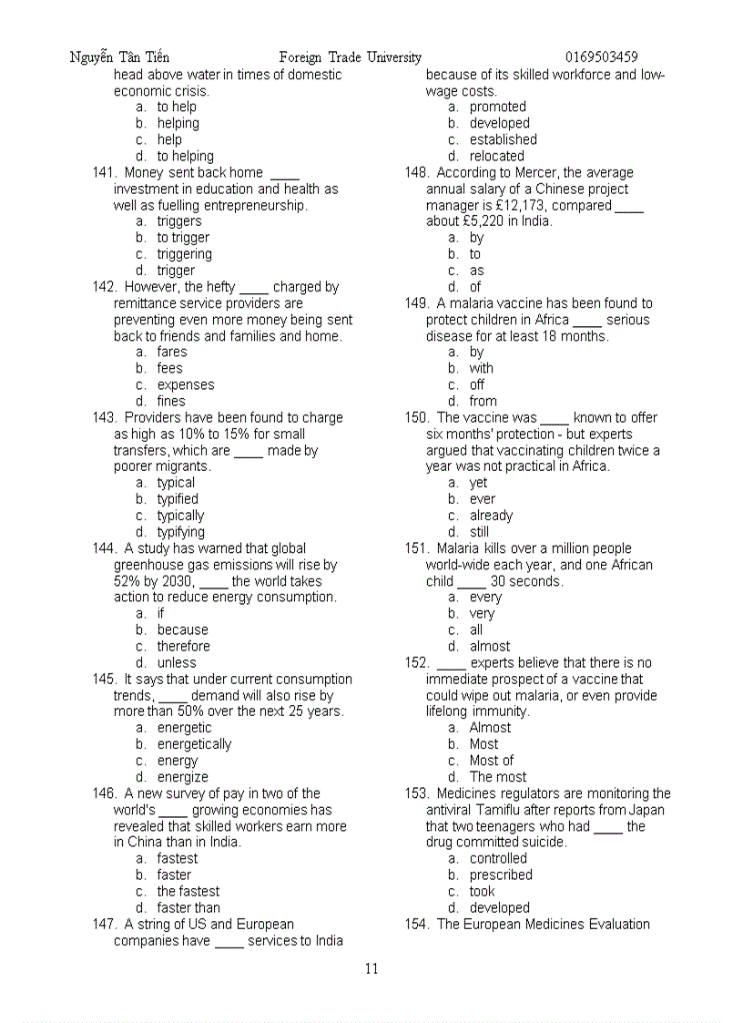image for page Master part 5 toeic 01