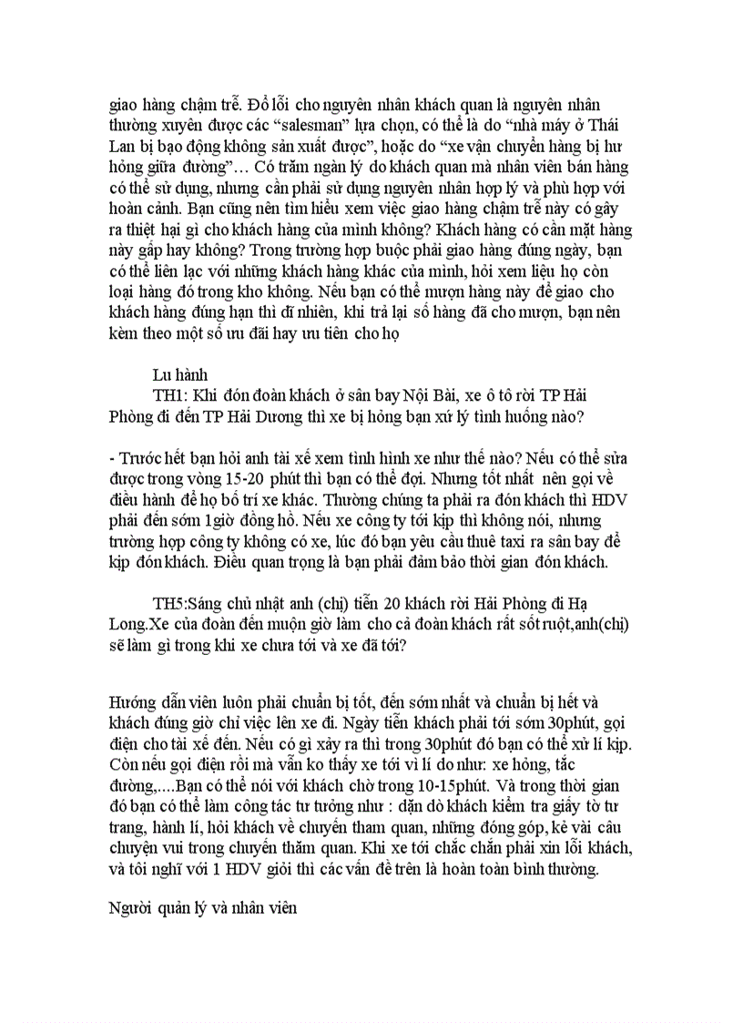 image for page Các tình huống giao tiếp trong kinh doanh du lịch