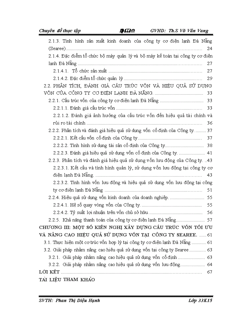 image for page Cấu trúc vốn và hiệu quả sử dụng vốn của công ty cơ điện lạnh Đà Nẵng