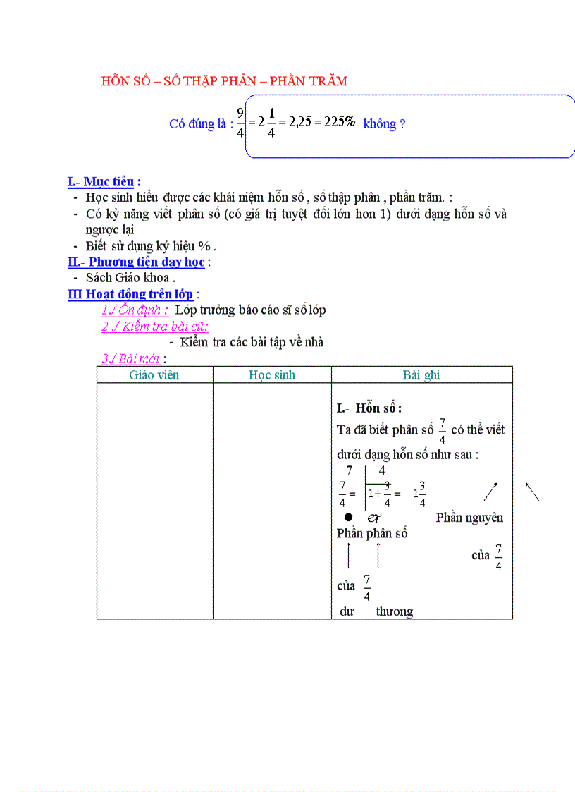 image for page Toán HỖN SỐ SỐ THẬP PHÂN PHẦN TRĂM