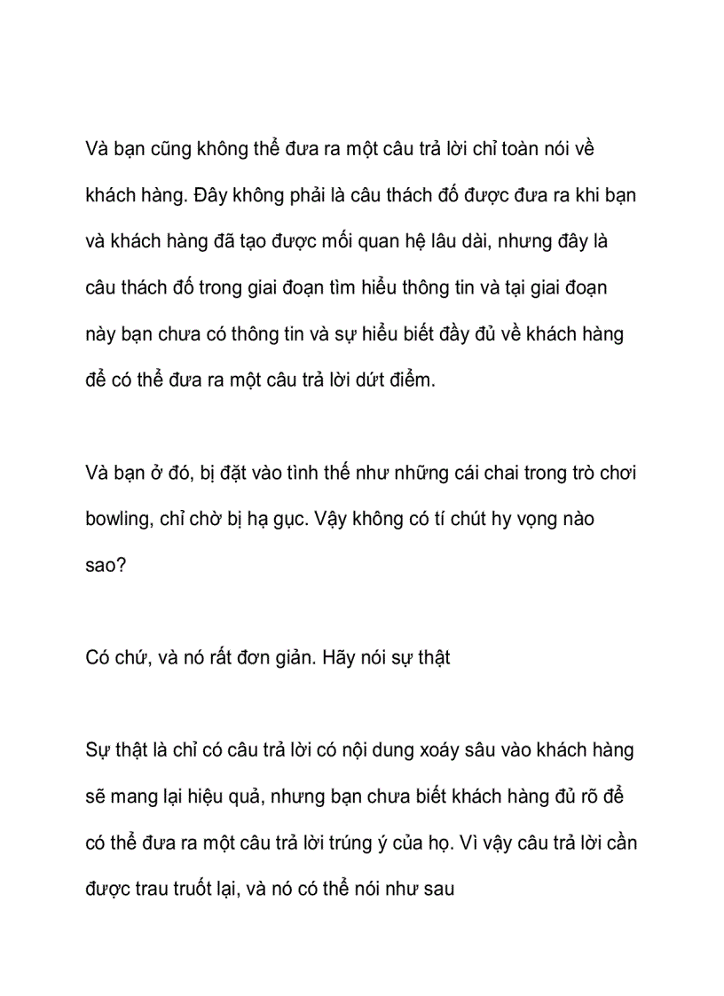 image for page Làm thế nào trả lời câu hỏi bán hàng khó nhất