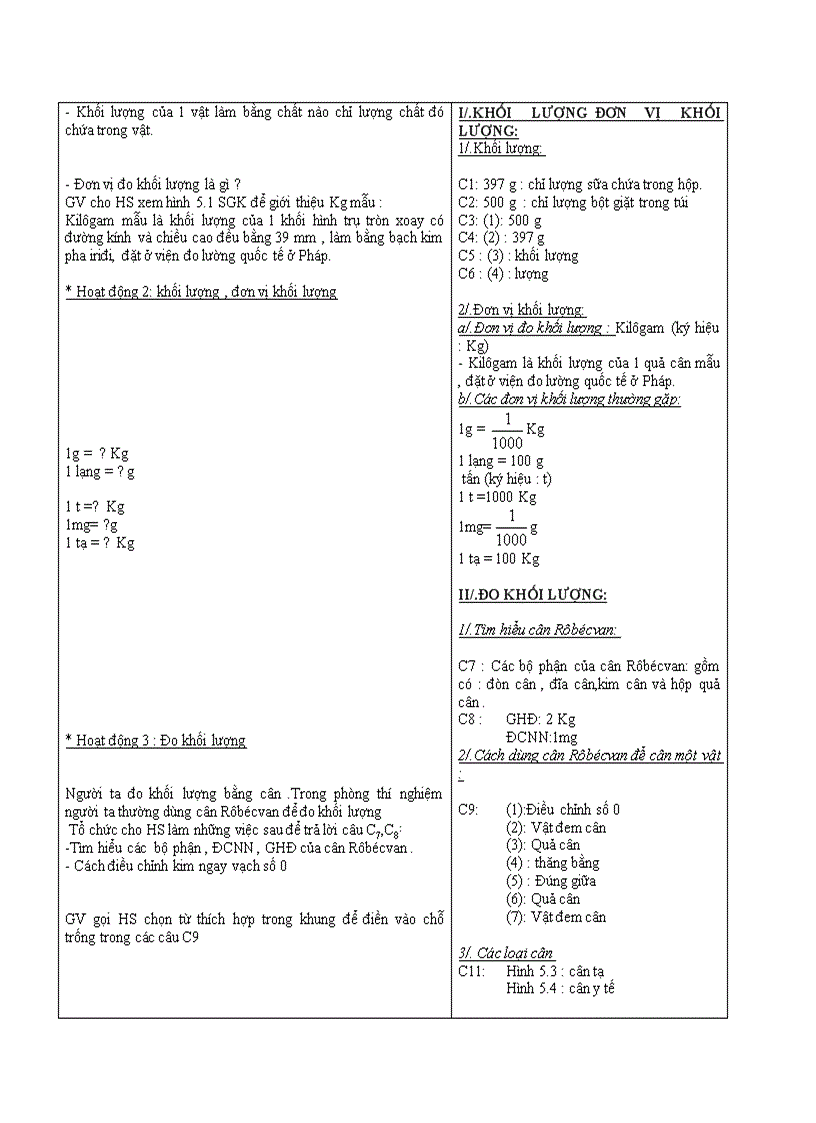 image for page Vật lý KHỐI LƯỢNG ĐO KHỐI LƯỢNG