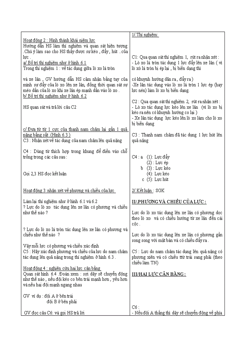 image for page Vật lý LỰC HAI LỰC CÂN BẰNG