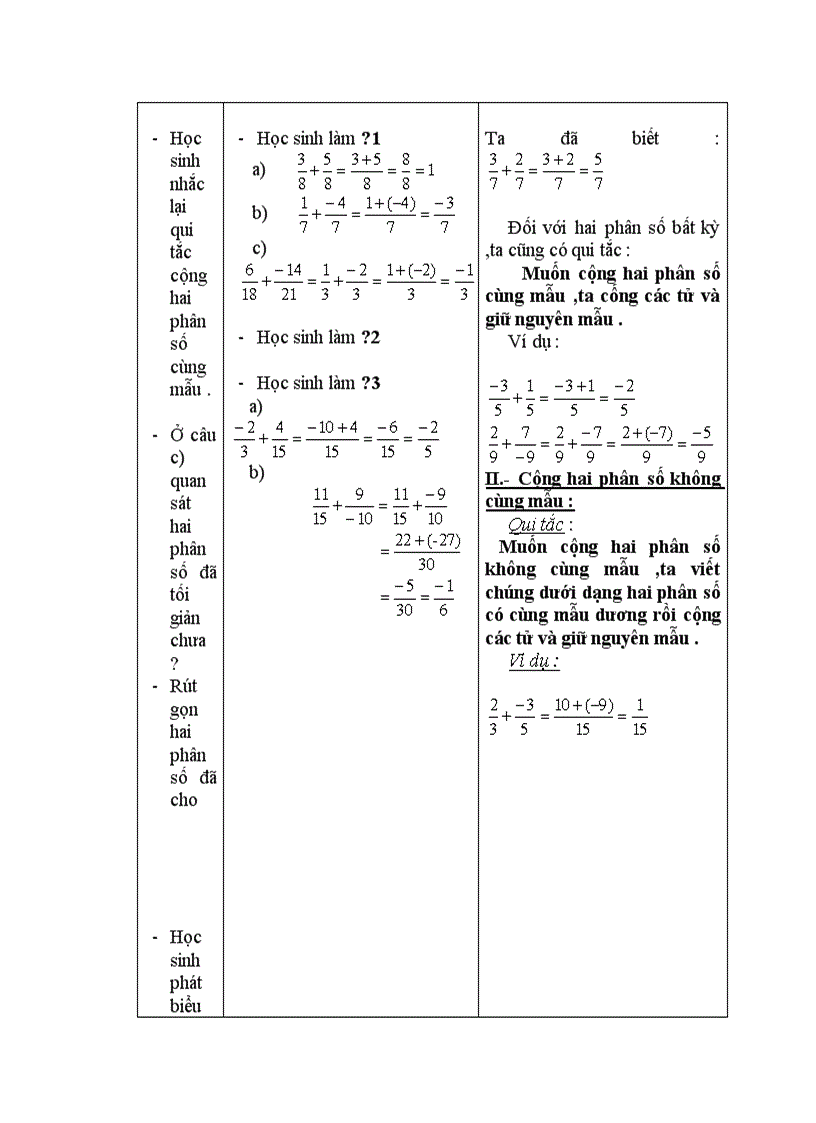 image for page Toán PHÉP CỘNG PHÂN SỐ