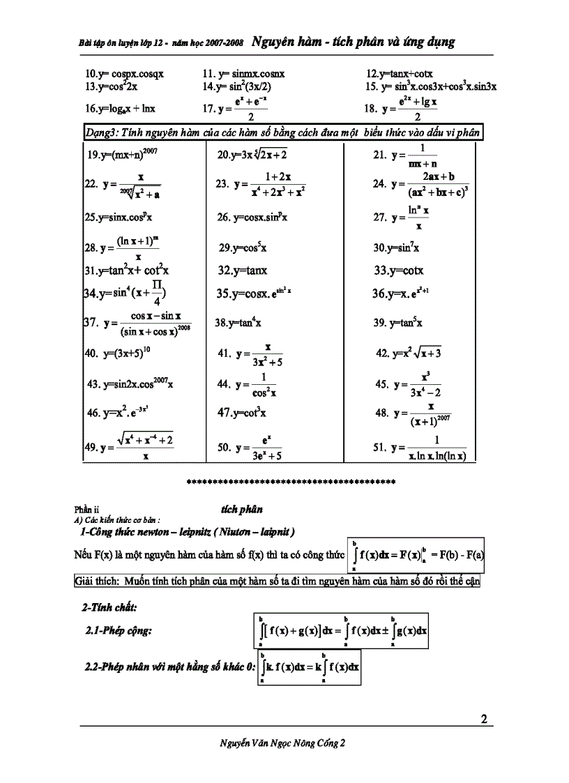 image for page Bài Giảng Nguyên hàm Tích phân Ứng dụng