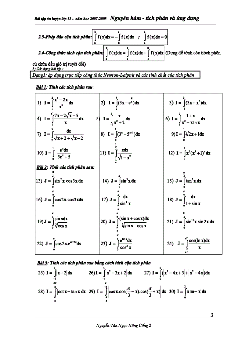 image for page Bài Giảng Nguyên hàm Tích phân Ứng dụng
