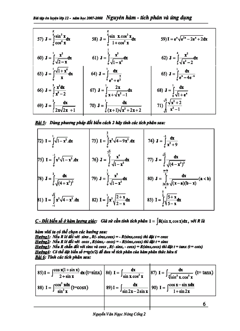 image for page Bài Giảng Nguyên hàm Tích phân Ứng dụng