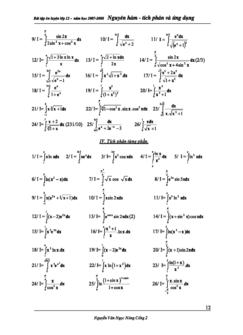image for page Bài Giảng Nguyên hàm Tích phân Ứng dụng
