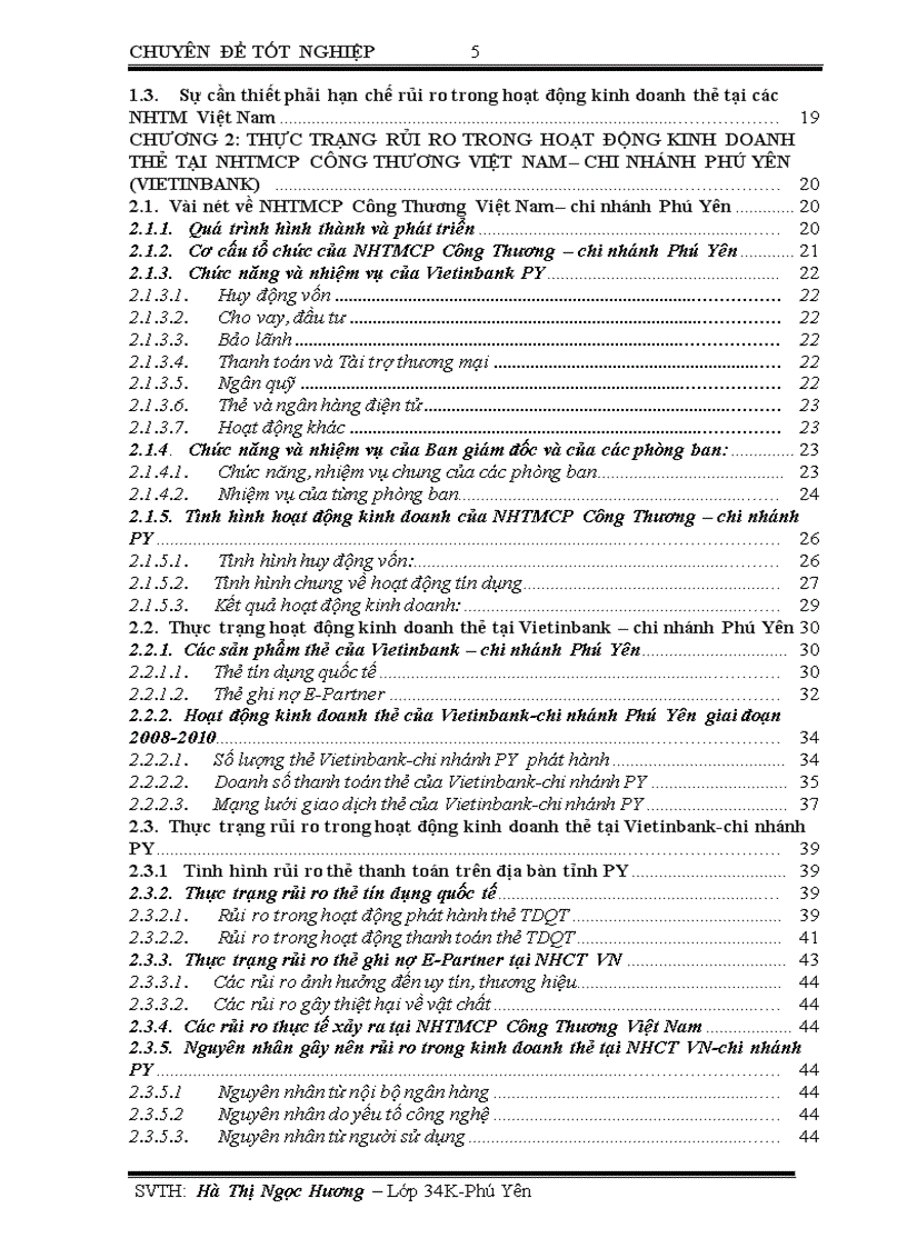 image for page Giải pháp hạn chế rủi ro trong hoạt động kinh doanh thẻ tại ngân hàng thương mại cổ phần Công Thương Việt Nam chi nhánh Phú Yên