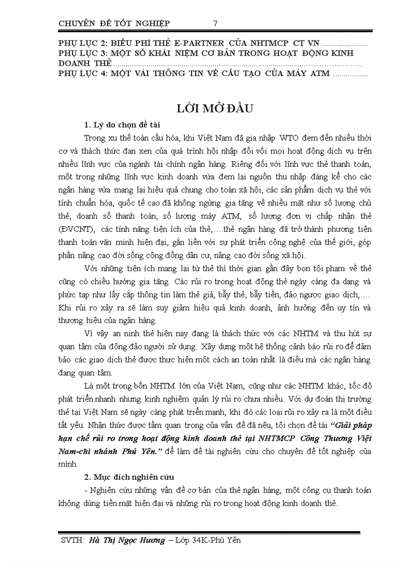 image for page Giải pháp hạn chế rủi ro trong hoạt động kinh doanh thẻ tại ngân hàng thương mại cổ phần Công Thương Việt Nam chi nhánh Phú Yên