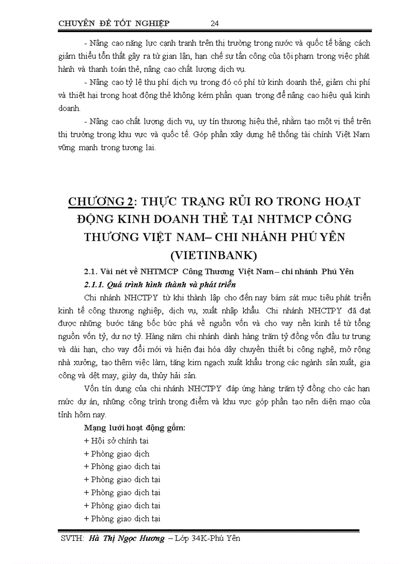 image for page Giải pháp hạn chế rủi ro trong hoạt động kinh doanh thẻ tại ngân hàng thương mại cổ phần Công Thương Việt Nam chi nhánh Phú Yên
