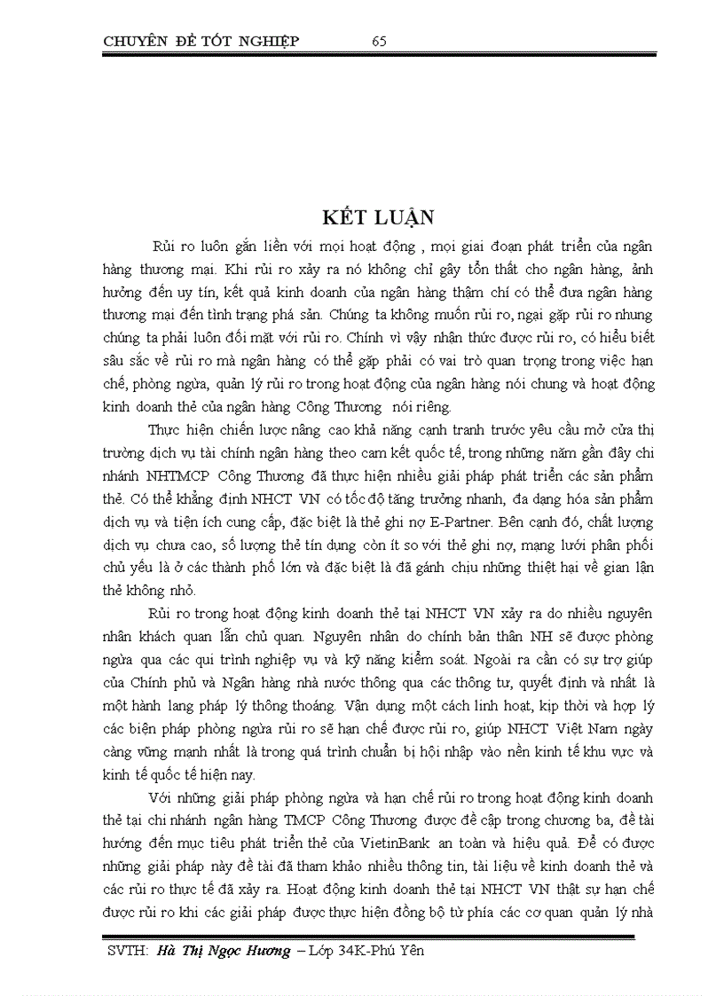 image for page Giải pháp hạn chế rủi ro trong hoạt động kinh doanh thẻ tại ngân hàng thương mại cổ phần Công Thương Việt Nam chi nhánh Phú Yên