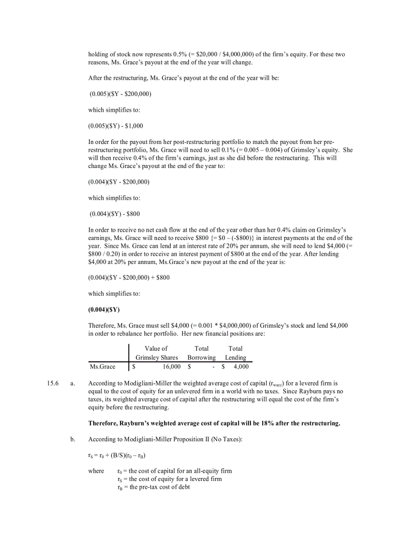 image for page Tài chính doanh nghiệp Bài tập Chapter 15