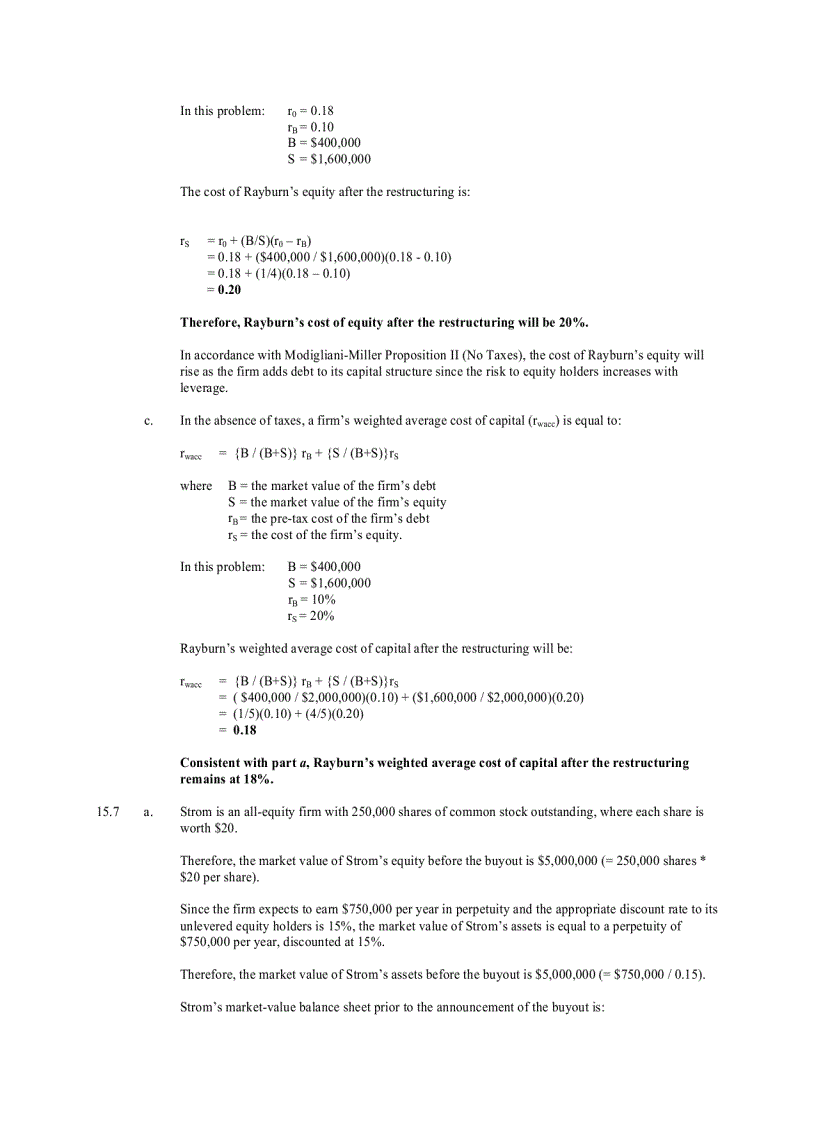image for page Tài chính doanh nghiệp Bài tập Chapter 15