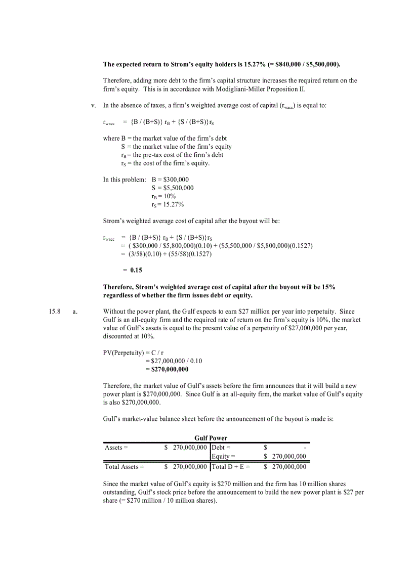 image for page Tài chính doanh nghiệp Bài tập Chapter 15