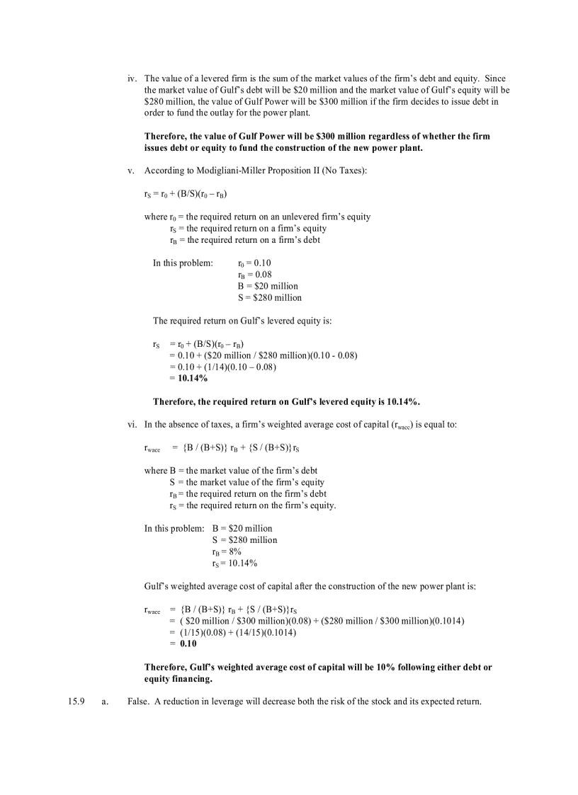 image for page Tài chính doanh nghiệp Bài tập Chapter 15