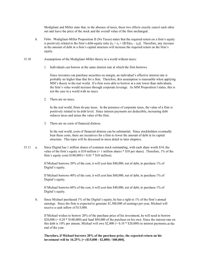 image for page Tài chính doanh nghiệp Bài tập Chapter 15