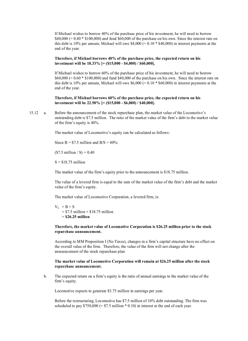 image for page Tài chính doanh nghiệp Bài tập Chapter 15