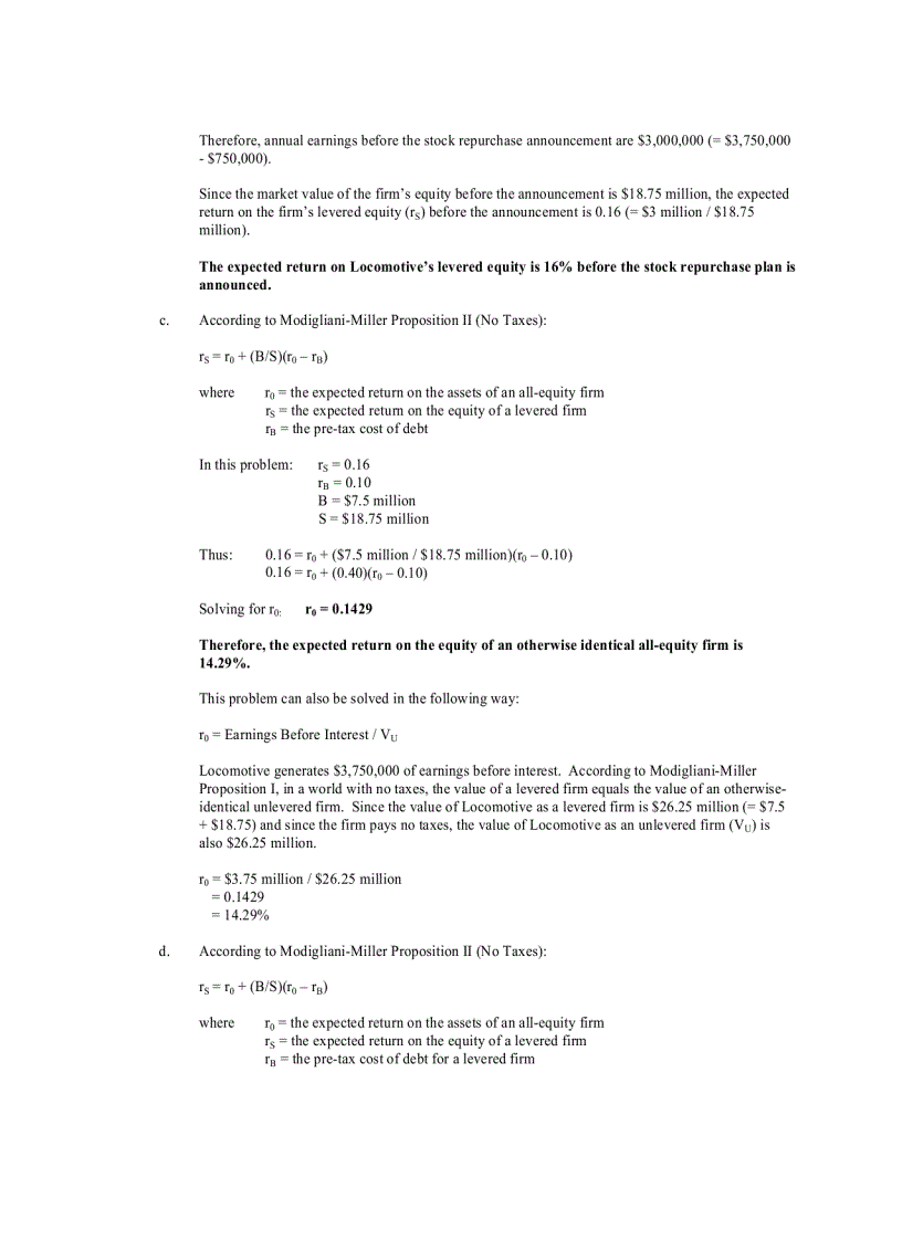 image for page Tài chính doanh nghiệp Bài tập Chapter 15