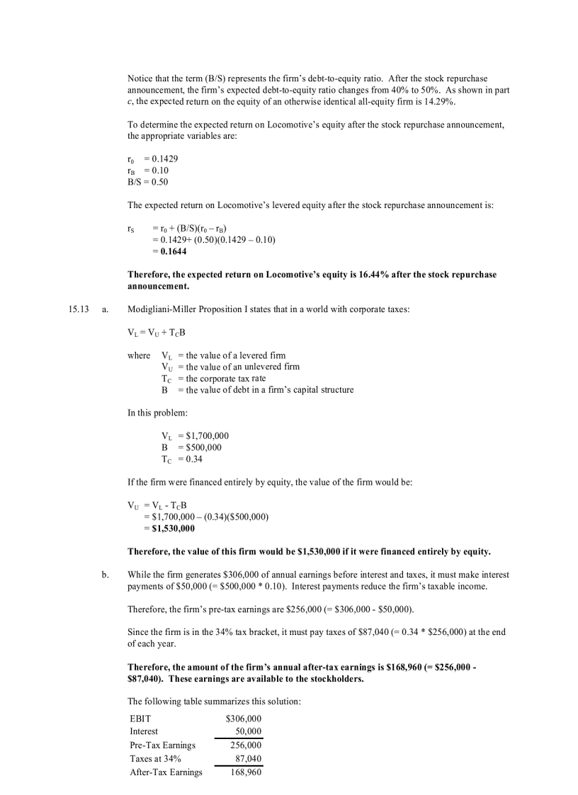 image for page Tài chính doanh nghiệp Bài tập Chapter 15