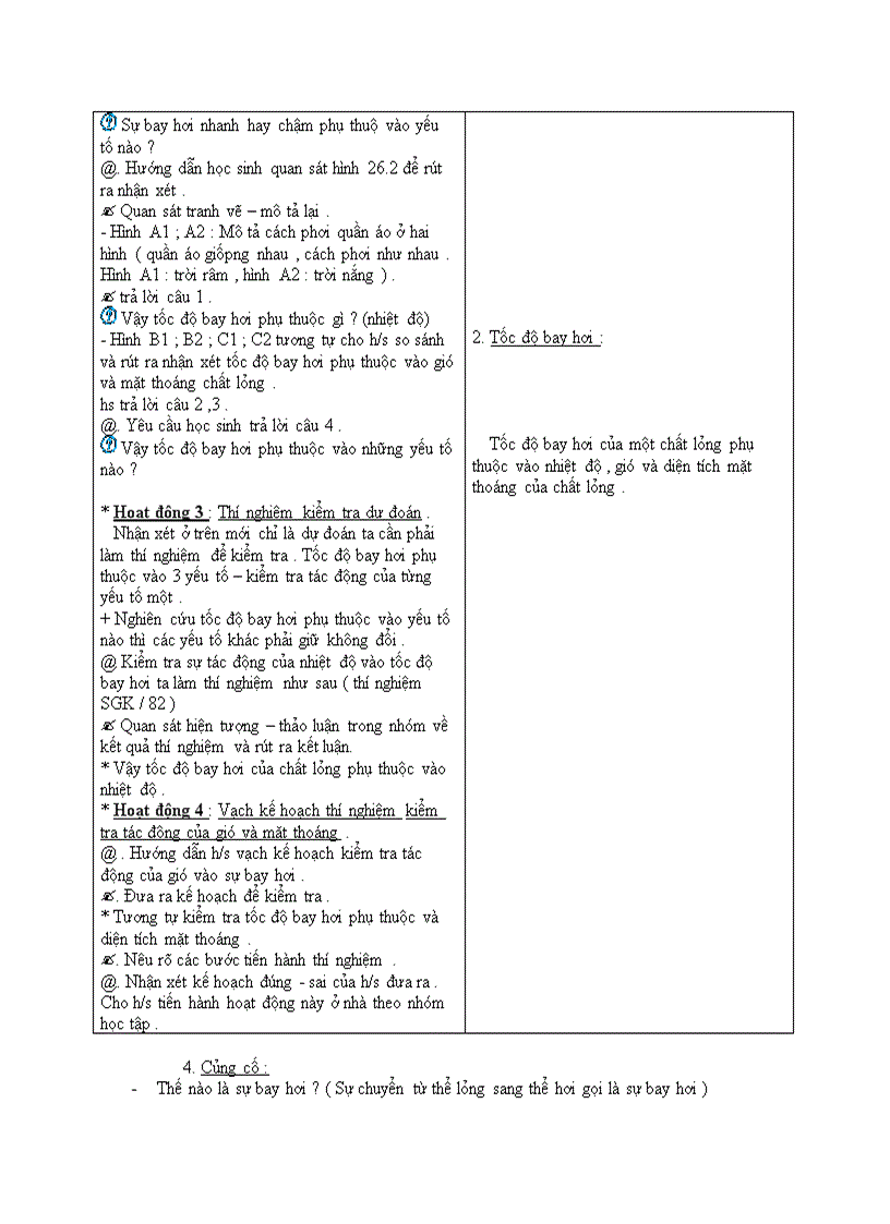 image for page Hóa học SỰ BAY HƠI VÀ SỰ NGƯNG TỤ