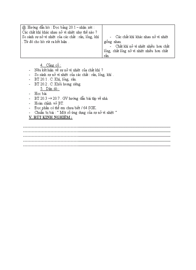 image for page Vật lí SỰ NỞ VÌ NHIỆT CỦA CHẤT KHÍ