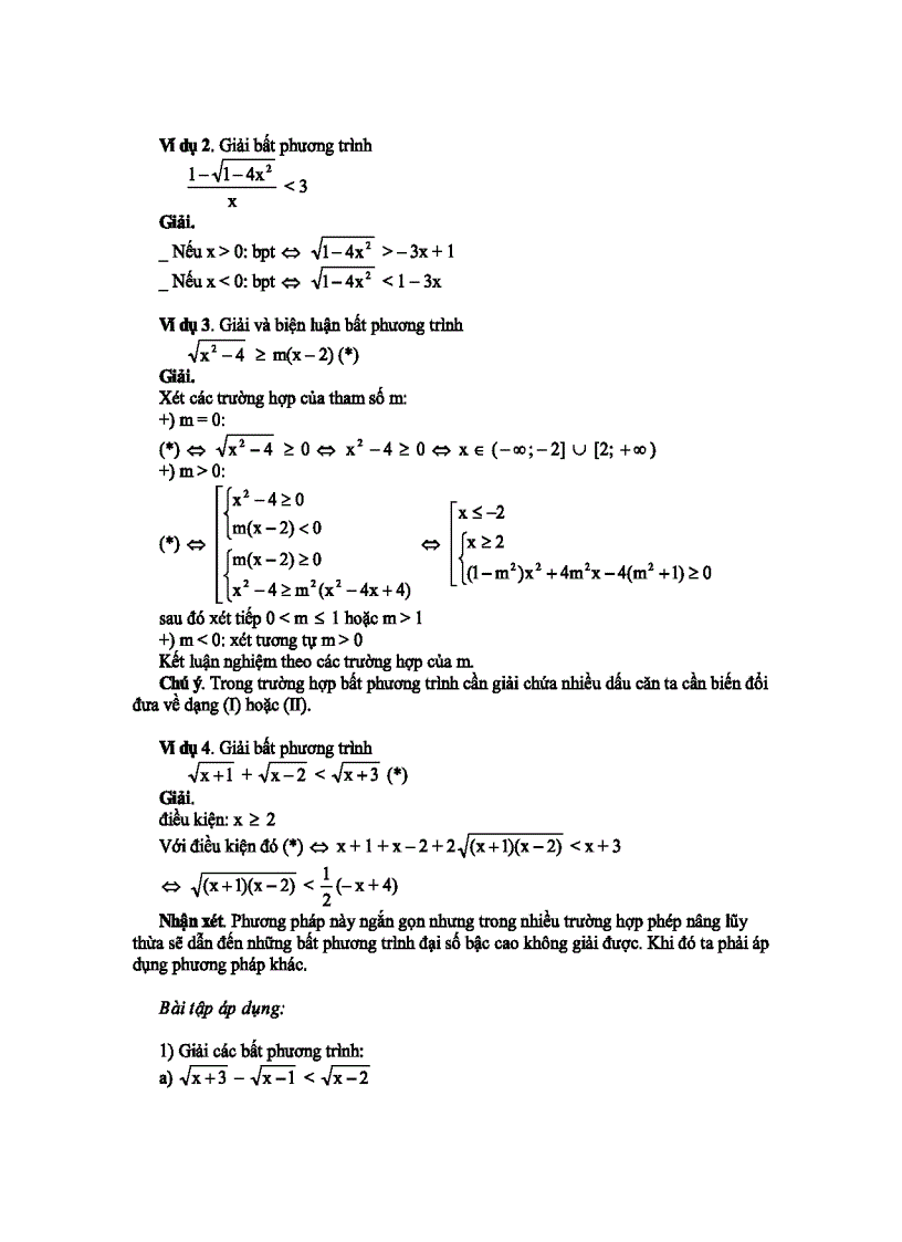 image for page Bài Giảng Bất Phương Trình Vô Tỉ