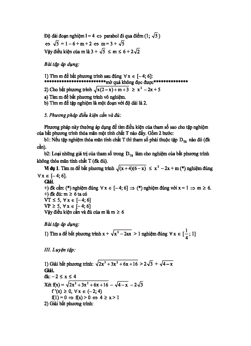 image for page Bài Giảng Bất Phương Trình Vô Tỉ