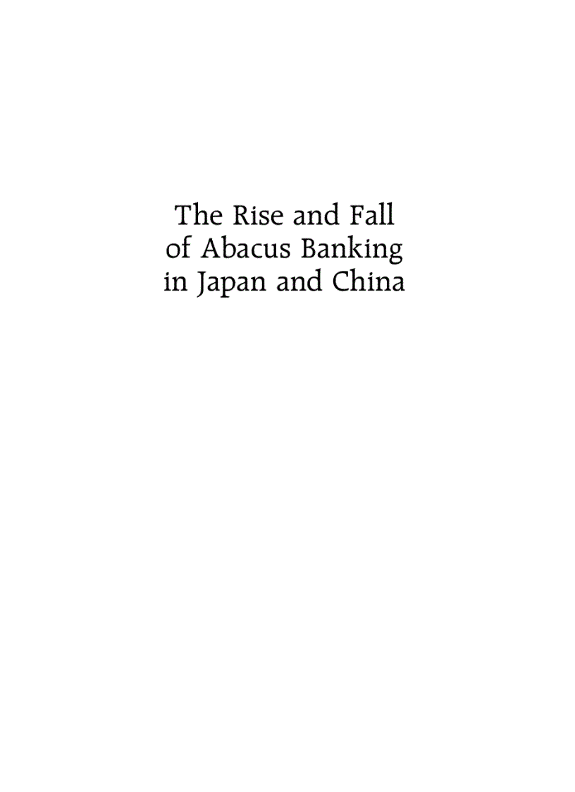 image for page The Rise and Fall of Abacus Banking in Japan and China phần 1