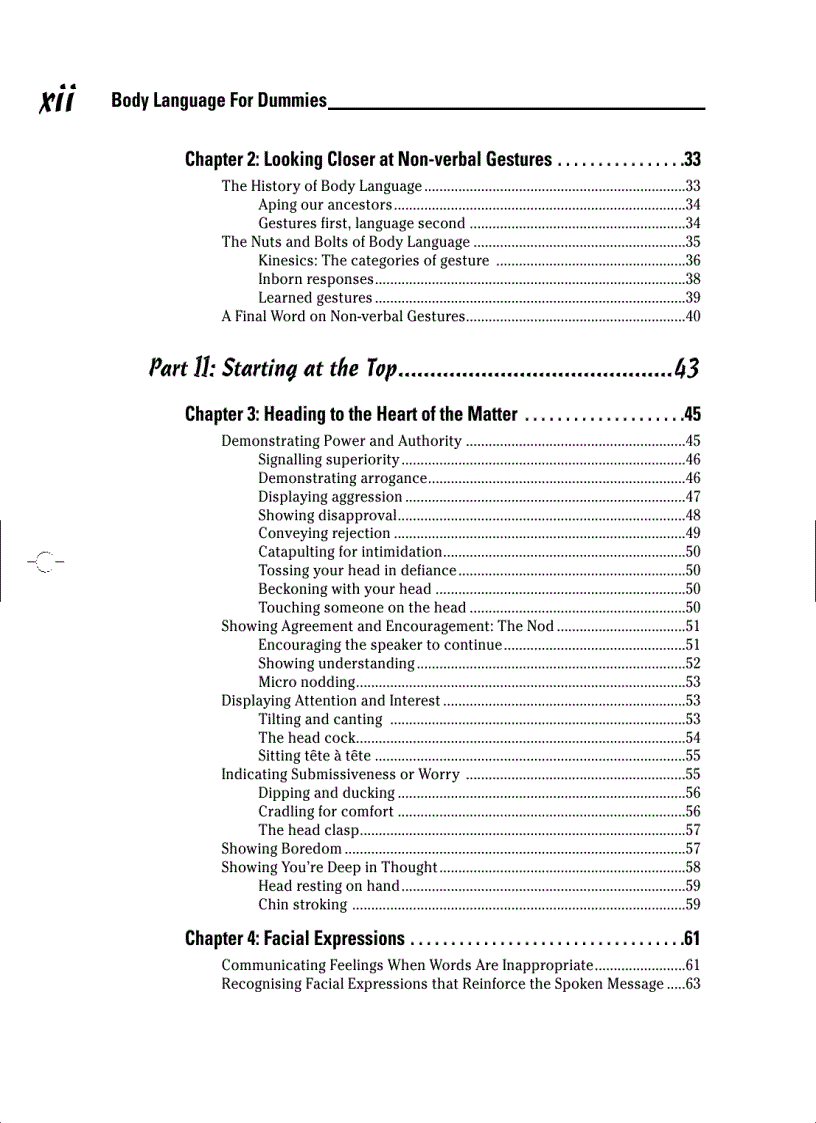 image for page Body Language FOR DUMmIES