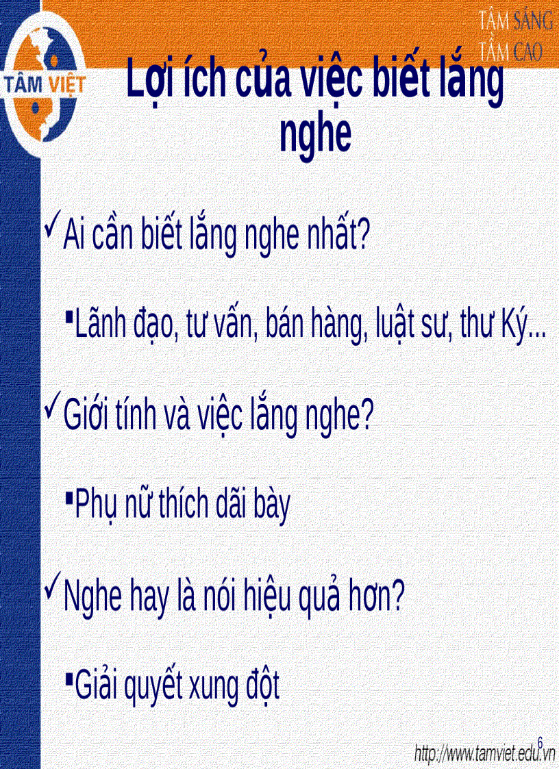 image for page Kỹ năng LẮNG NGHE