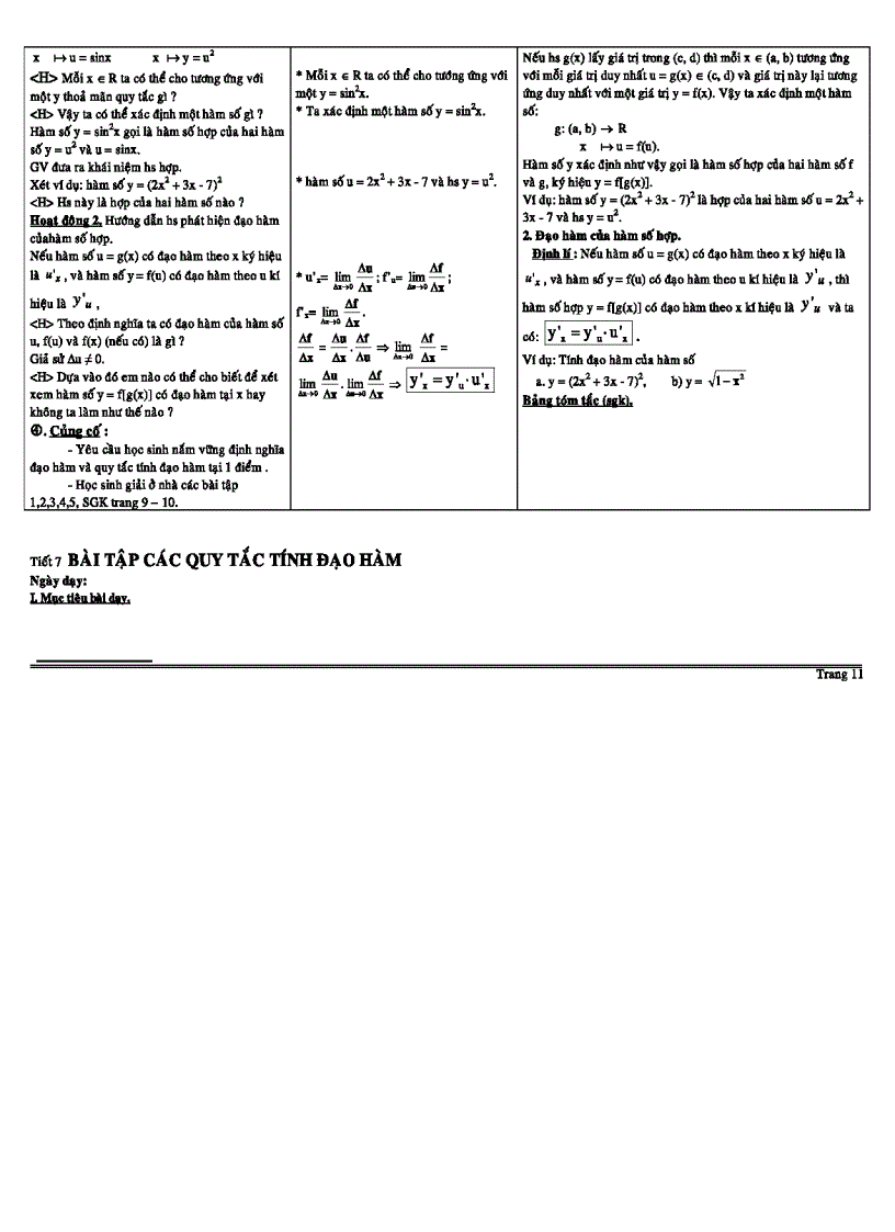 image for page Bài Giảng Định nghĩa ý nghĩa của Đạo hàm