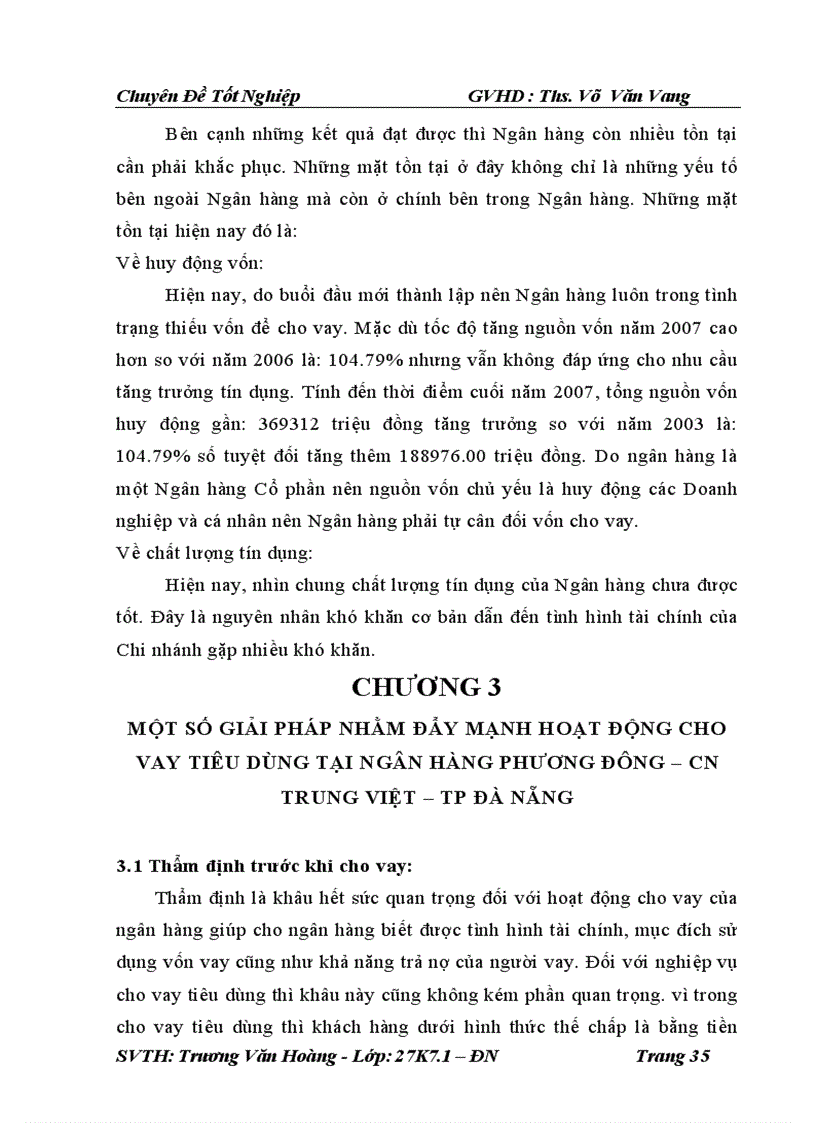 image for page Phân tích tình hình cho vay tiêu dùng tại nhtmcp phương đông đà nẵng 2006 2007