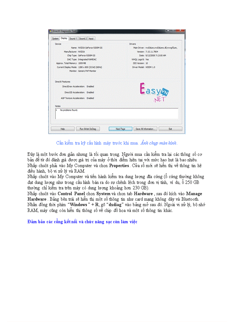image for page Các bước kiểm tra khi mua laptop cũ