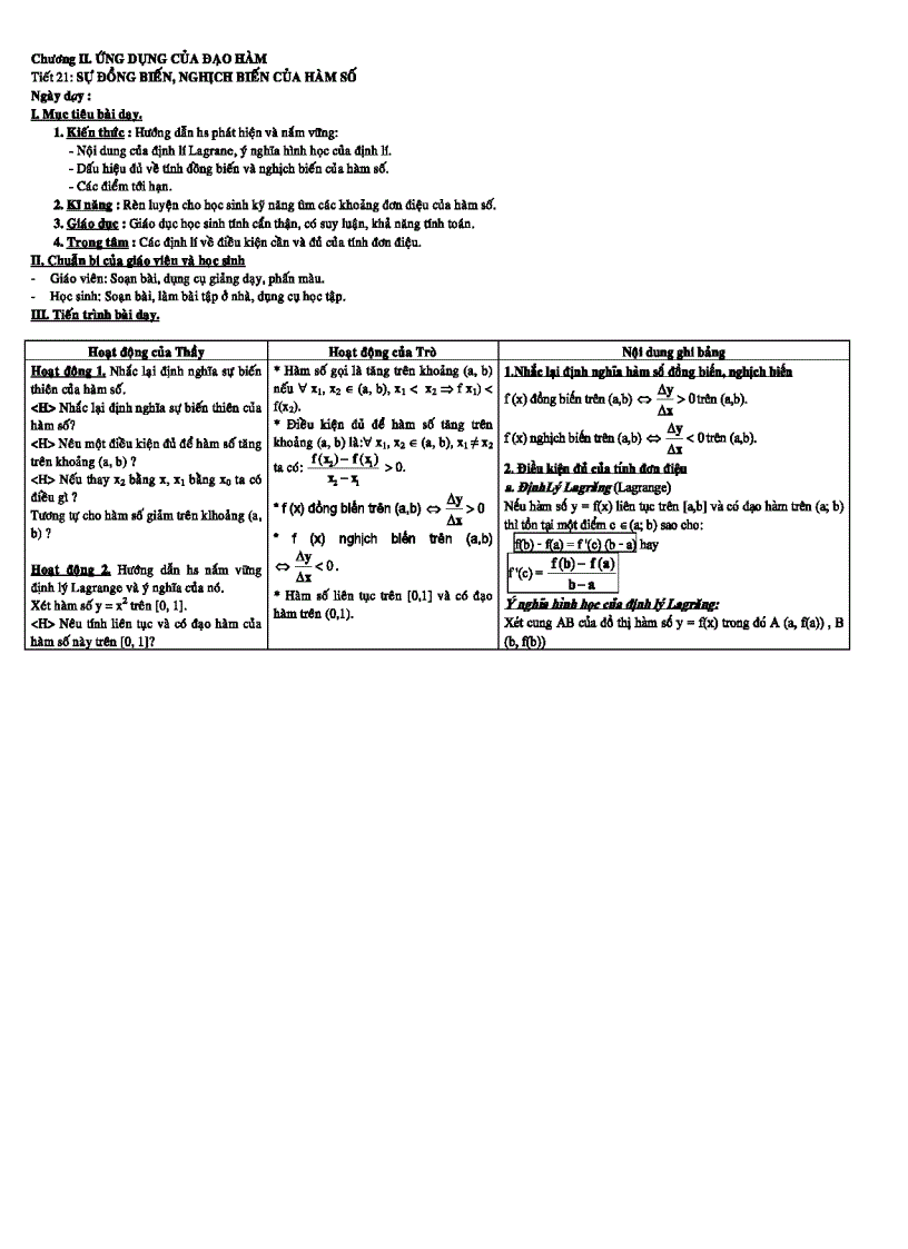 image for page Bài Giảng Sự Đồng Biến Nghịch Biến Của Hàm Số