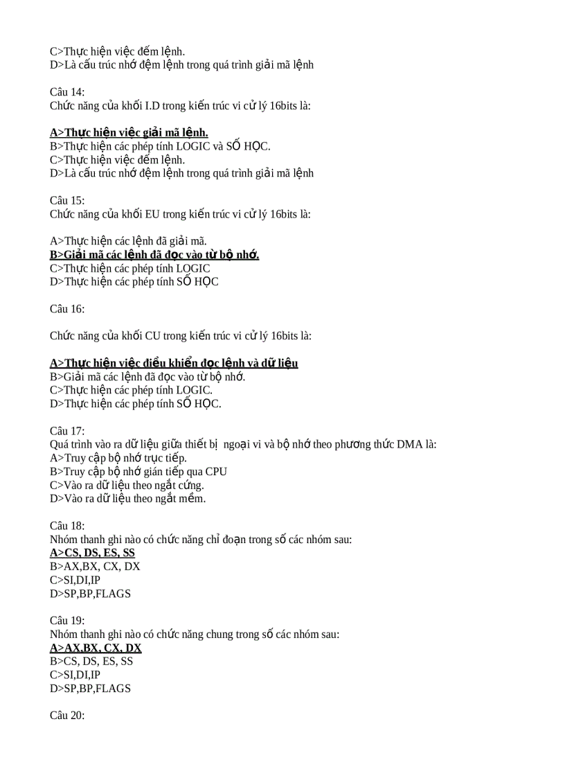 image for page Trắc nghiệm cấu tạo máy tính