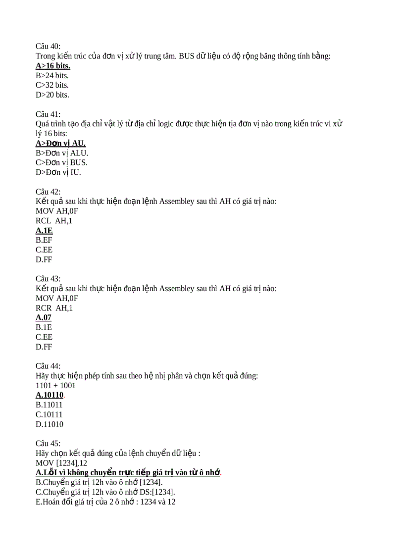 image for page Trắc nghiệm cấu tạo máy tính