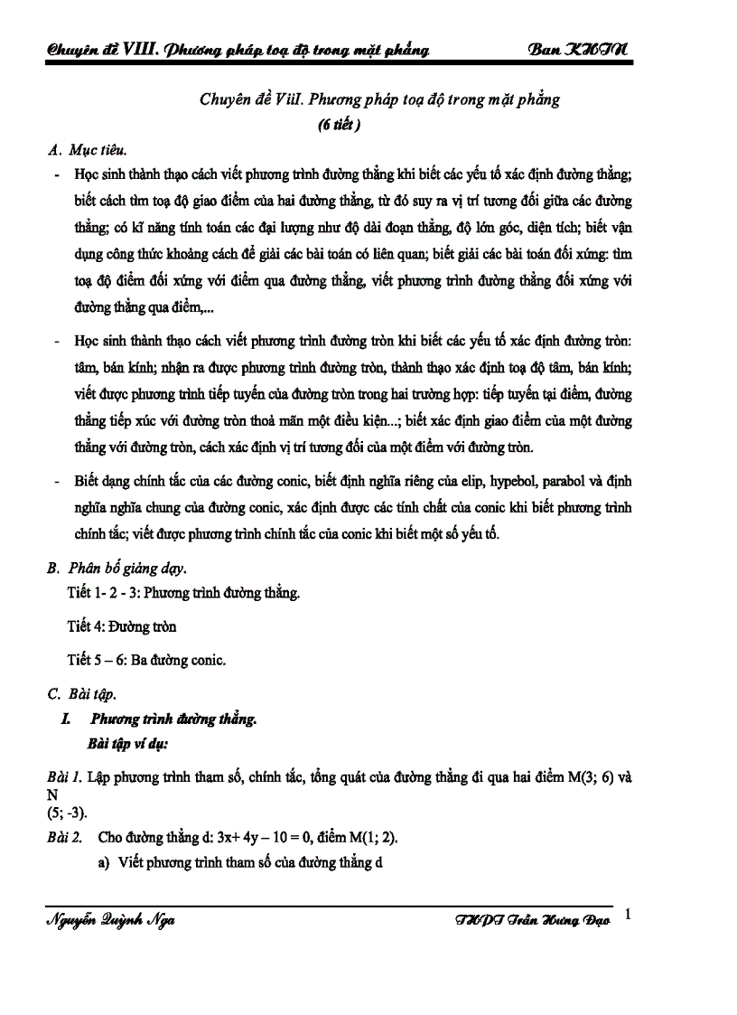 image for page Bài Giảng Tọa Độ Trong Mặt Phẳng