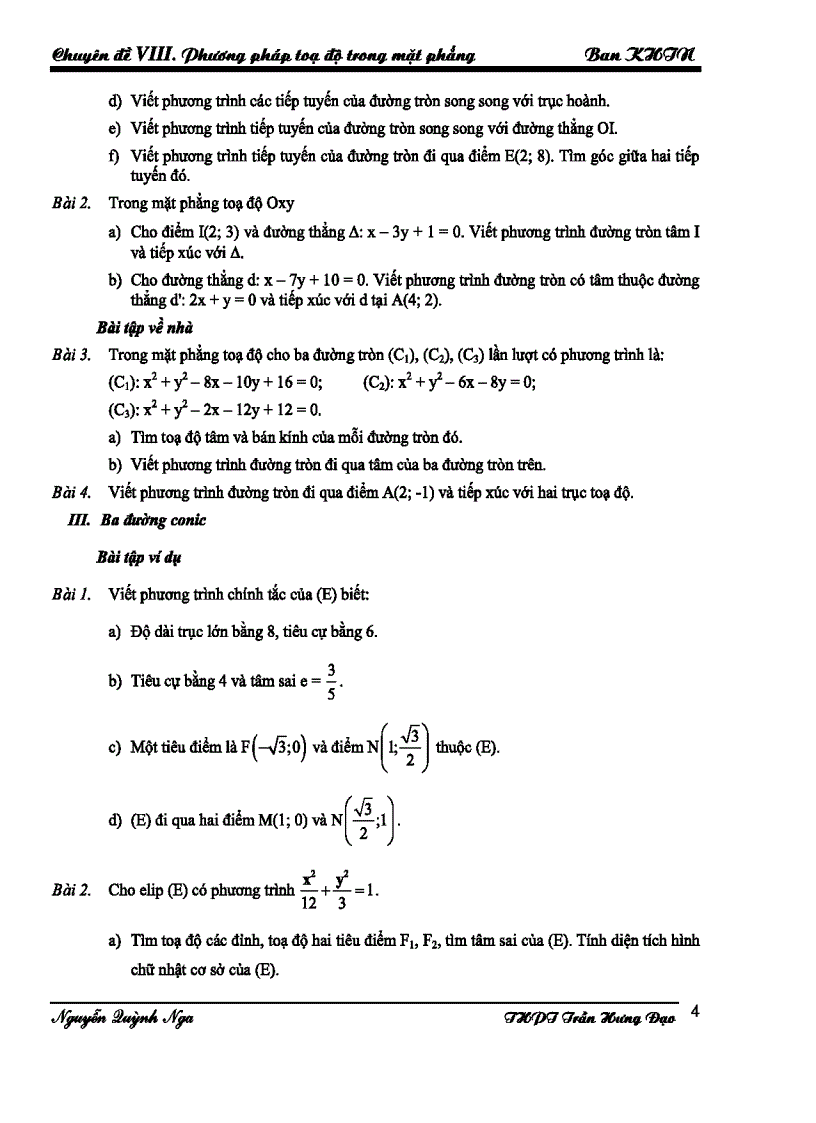image for page Bài Giảng Tọa Độ Trong Mặt Phẳng