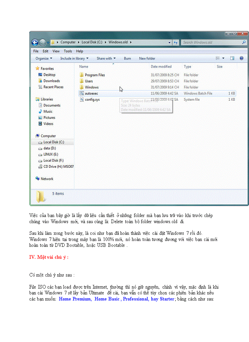 image for page Hướng dẫn cài Windows 7 từ ổ cứng HDD