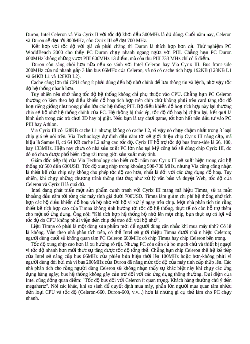 image for page Bí mật về tốc độ của PC