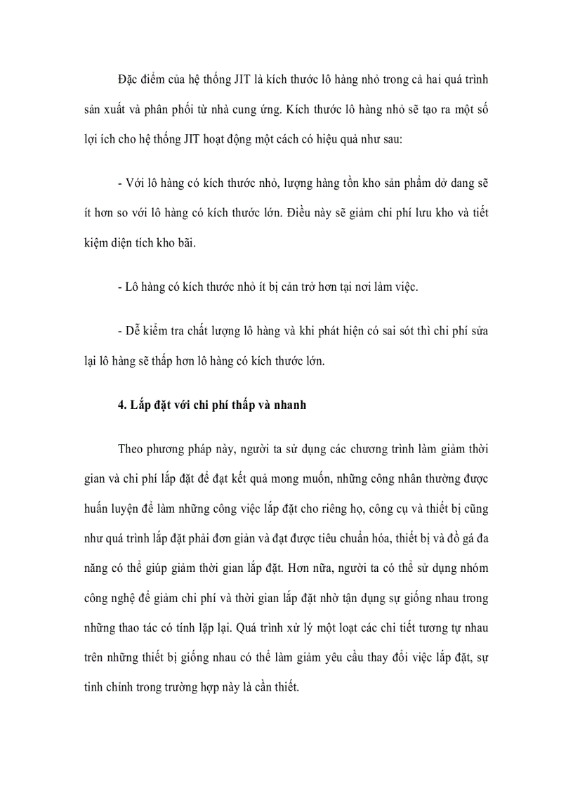 image for page Lợi ích của hệ thống công việc Just In Time