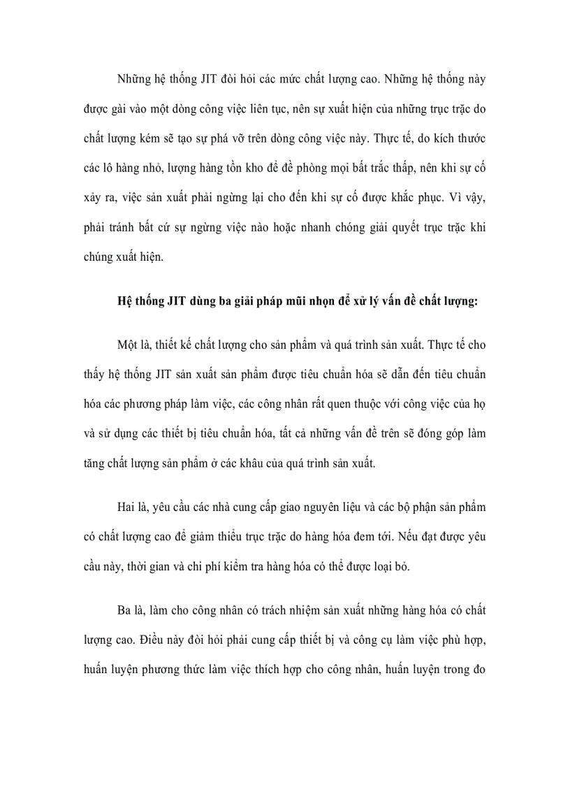 image for page Lợi ích của hệ thống công việc Just In Time