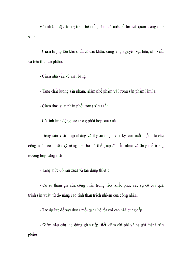 image for page Lợi ích của hệ thống công việc Just In Time