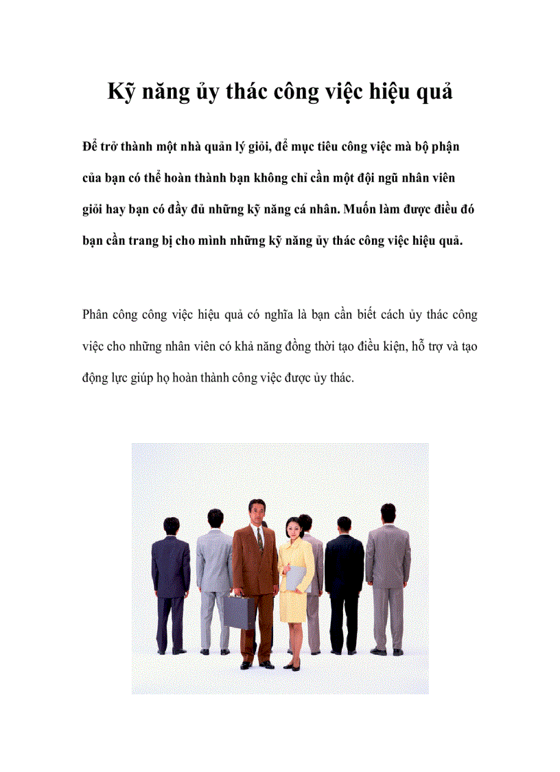 image for page Kỹ năng ủy thác công việc hiệu quả