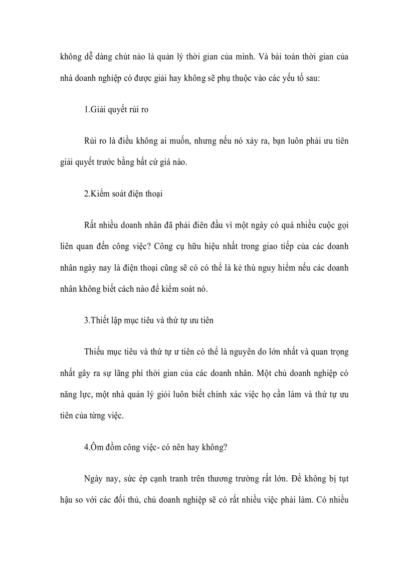 image for page Các yếu tố có ảnh hưởng lớn tới kỹ năng quản lý thời gian của các chủ doanh nghiệp